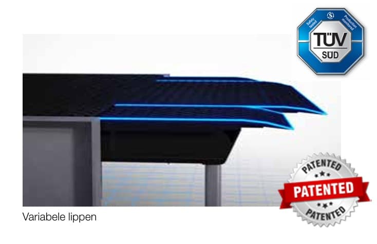 Variable lippen van de dockleveller VARIFLEET Stertil Dock Products
