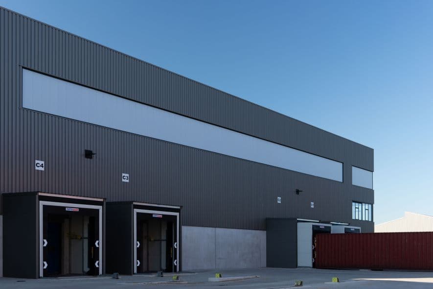 Spierings Container Loading with Dock Houses
