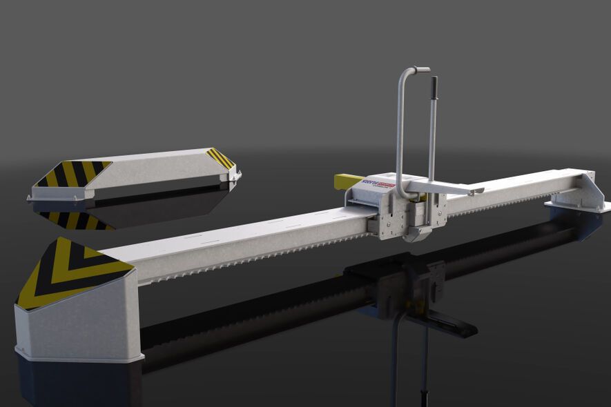 Vehicle restraint system manually controlled Stertil Dock Products COMBILOK M1 