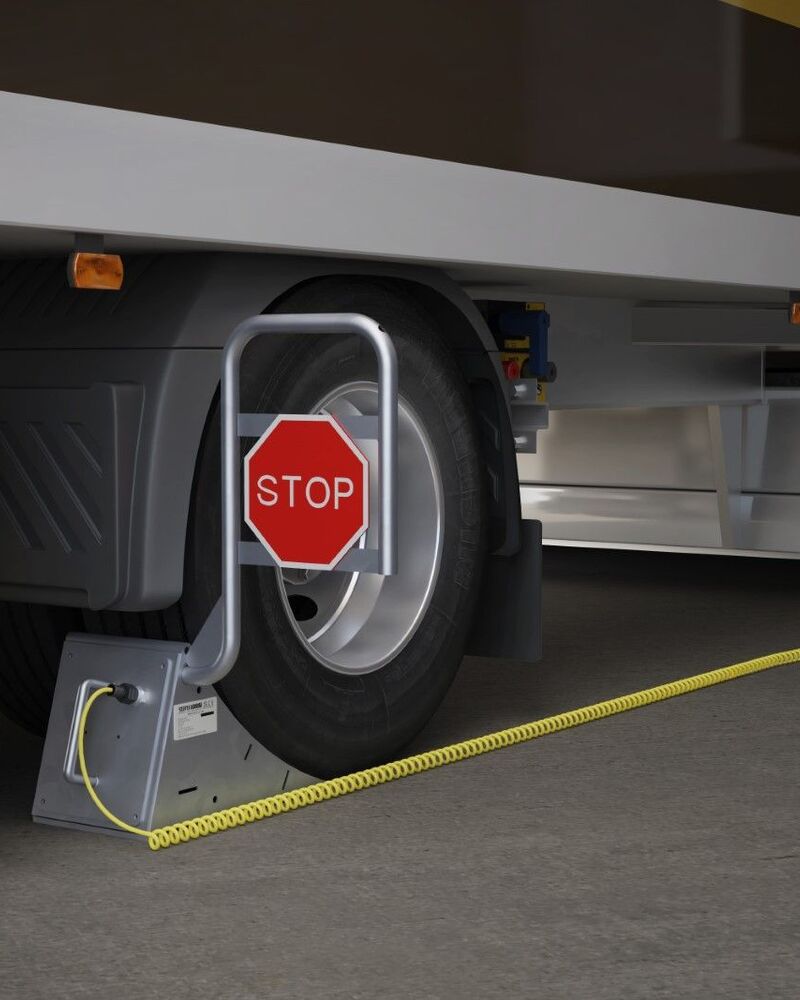Stertil Dock Products WHEELCHOK elektrisch wielkegsysteem